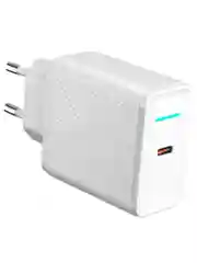 Сетевое зарядное устройство Krutoff CH-09 USB Type-C, PD 20W, white