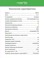 Черный чайник электрический MARTA MT-4619 стеклянный с подсветкой, 5 режимов, фильтр от накипи