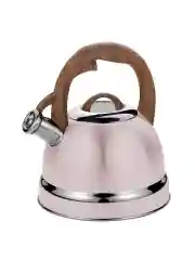 Розовый чайник со свистком MARTA MT-3094 2,8 л, чайник для плиты нержавеющая сталь, розовый