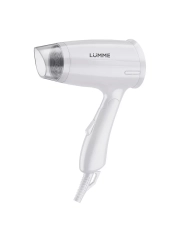 Фен LUMME LU-HD1063A MAX 1800W 2 режима работы, складная ручка / белый жемчуг