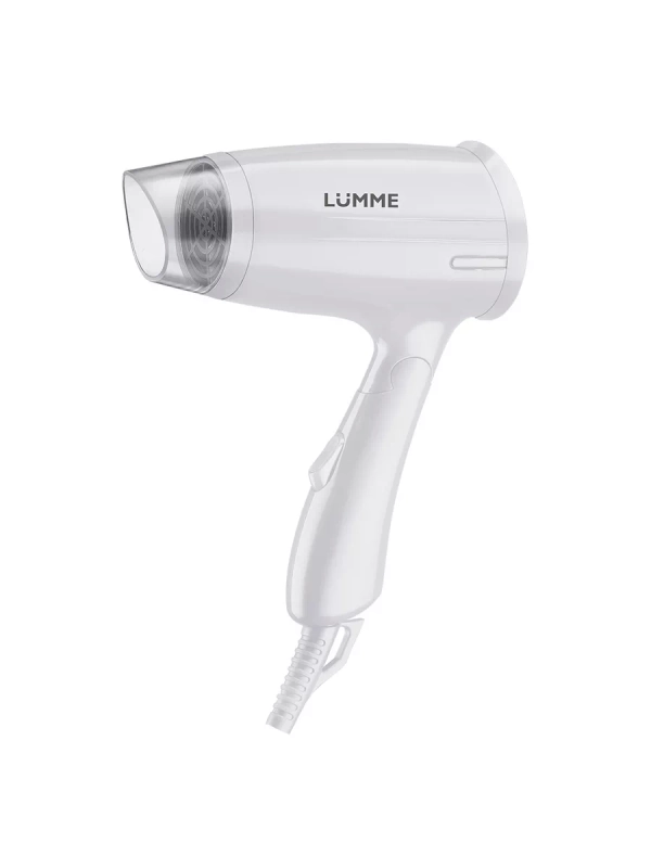 Фен LUMME LU-HD1063A MAX 1800W 2 режима работы, складная ручка / белый жемчуг