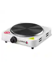 Белый электрическая плитка LUMME LU-HP3717A 1800W, 1 конфорка - чугун, диаметр - 17,5 см., белый
