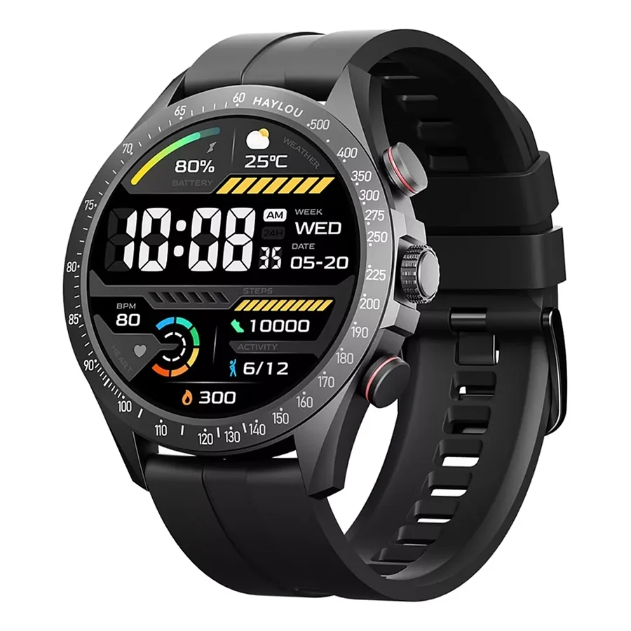 Черный умные часы Xiaomi Haylou Smart Watch Solar Pro LS18