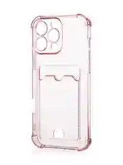 Красный чехол для iPhone 16, Pro, Max, Plus противоударный BROSCORP, карман для карт, защита углов