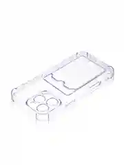 Фиолетовый чехол для iPhone 16, Pro, Max, Plus противоударный BROSCORP, карман для карт, защита углов