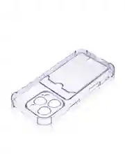 Фиолетовый чехол для iPhone 16, Pro, Max, Plus противоударный BROSCORP, карман для карт, защита углов