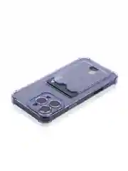 Фиолетовый чехол для iPhone 16, Pro, Max, Plus противоударный BROSCORP, карман для карт, защита углов