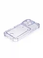 Фиолетовый чехол для iPhone 16, Pro, Max, Plus противоударный BROSCORP, карман для карт, защита углов