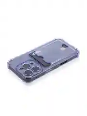 Фиолетовый чехол для iPhone 16, Pro, Max, Plus противоударный BROSCORP, карман для карт, защита углов