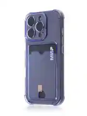 Фиолетовый чехол для iPhone 16, Pro, Max, Plus противоударный BROSCORP, карман для карт, защита углов