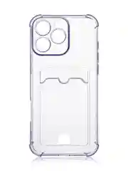 Фиолетовый чехол для iPhone 16, Pro, Max, Plus противоударный BROSCORP, карман для карт, защита углов