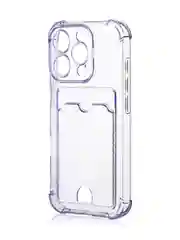 Фиолетовый чехол для iPhone 16, Pro, Max, Plus противоударный BROSCORP, карман для карт, защита углов