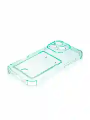 Зеленый чехол для iPhone 16, Pro, Max, Plus противоударный BROSCORP, карман для карт, защита углов