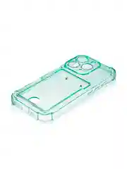 Зеленый чехол для iPhone 16, Pro, Max, Plus противоударный BROSCORP, карман для карт, защита углов