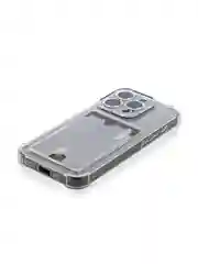Прозрачный чехол для iPhone 16, Pro, Max, Plus противоударный BROSCORP, карман для карт, защита углов