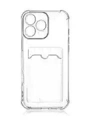 Прозрачный чехол для iPhone 16, Pro, Max, Plus противоударный BROSCORP, карман для карт, защита углов