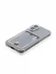 Прозрачный чехол для iPhone 16, Pro, Max, Plus противоударный BROSCORP, карман для карт, защита углов