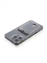 Прозрачный чехол для iPhone 16, Pro, Max, Plus противоударный BROSCORP, карман для карт, защита углов
