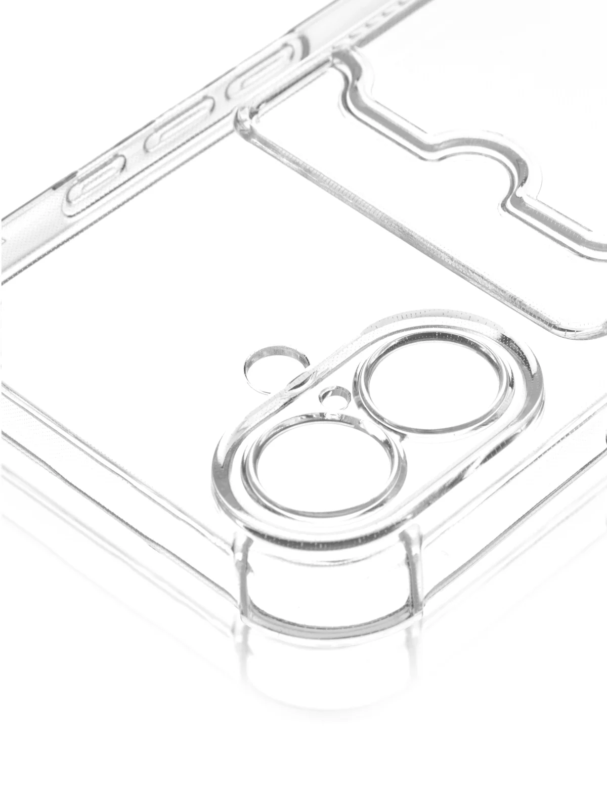 Прозрачный чехол для iPhone 16, Pro, Max, Plus противоударный BROSCORP, карман для карт, защита углов