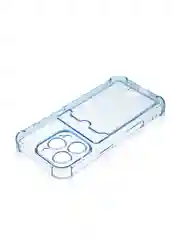 Синий чехол для iPhone 16, Pro, Max, Plus противоударный BROSCORP, карман для карт, защита углов