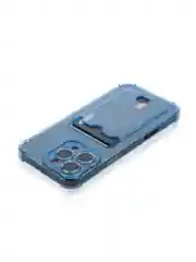 Синий чехол для iPhone 16, Pro, Max, Plus противоударный BROSCORP, карман для карт, защита углов