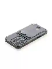 Серый чехол для iPhone 16, Pro, Max, Plus противоударный BROSCORP, карман для карт, защита углов