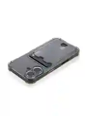 Серый чехол для iPhone 16, Pro, Max, Plus противоударный BROSCORP, карман для карт, защита углов