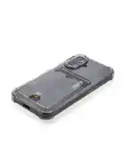 Серый чехол для iPhone 16, Pro, Max, Plus противоударный BROSCORP, карман для карт, защита углов