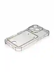 Серый чехол для iPhone 16, Pro, Max, Plus противоударный BROSCORP, карман для карт, защита углов