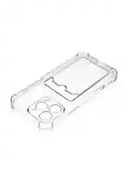 Серый чехол для iPhone 16, Pro, Max, Plus противоударный BROSCORP, карман для карт, защита углов