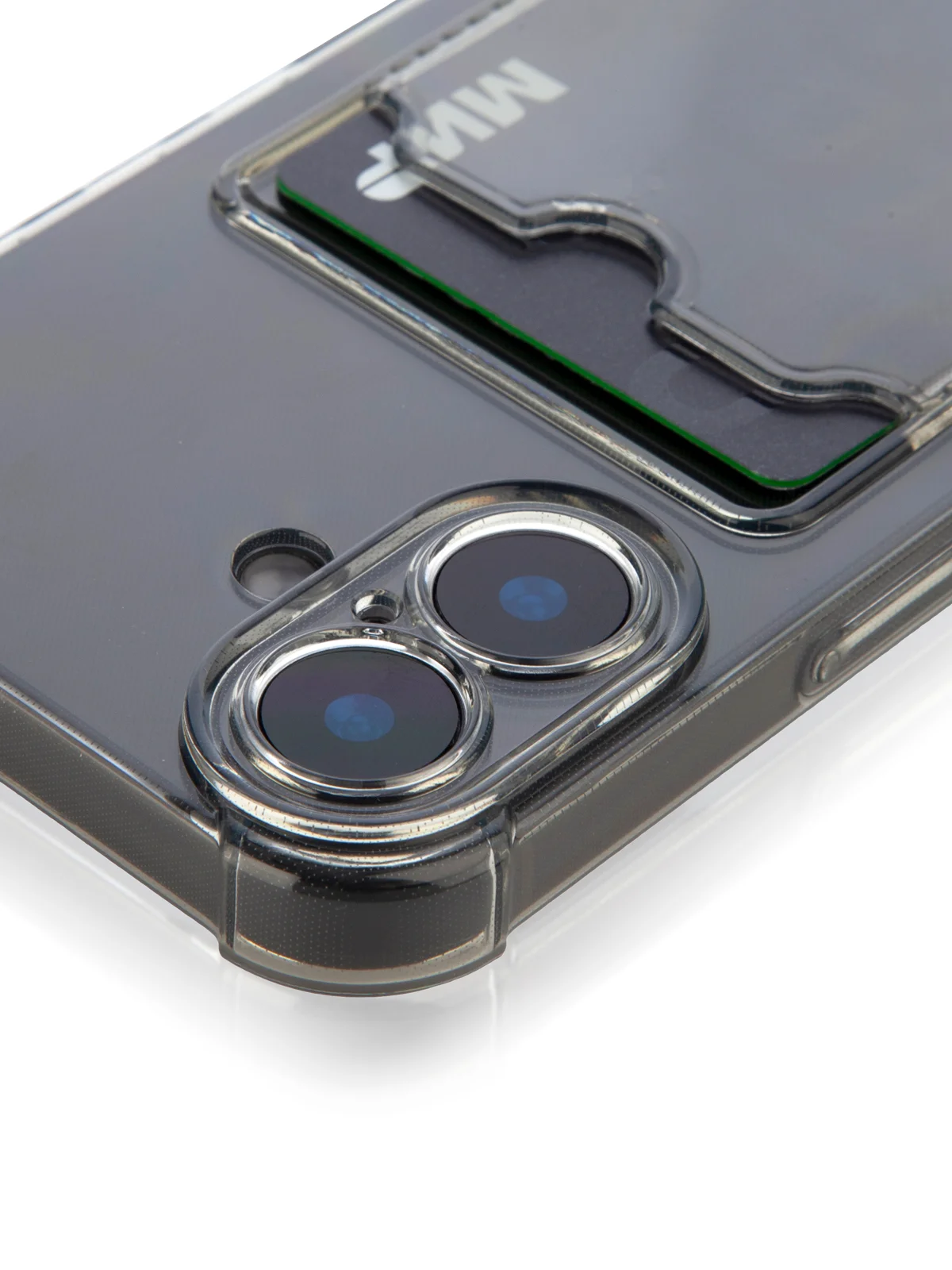 Серый чехол для iPhone 16, Pro, Max, Plus противоударный BROSCORP, карман для карт, защита углов