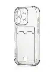 Серый чехол для iPhone 16, Pro, Max, Plus противоударный BROSCORP, карман для карт, защита углов