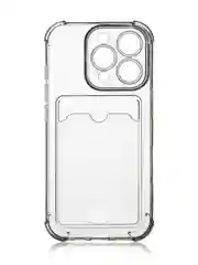 Серый чехол для iPhone 16, Pro, Max, Plus противоударный BROSCORP, карман для карт, защита углов
