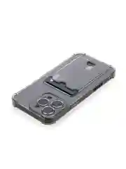 Серый чехол для iPhone 16, Pro, Max, Plus противоударный BROSCORP, карман для карт, защита углов