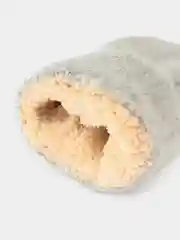 Молочный варежки женские с мехом, шерстяные, зимние, с меховым подкладом, утепленные