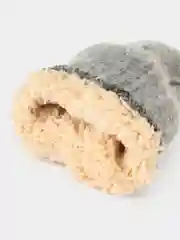 Тёмно-серый варежки женские с мехом, шерстяные, зимние, с меховым подкладом, утепленные