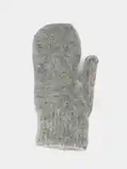 Тёмно-серый варежки женские с мехом, шерстяные, зимние, с меховым подкладом, утепленные