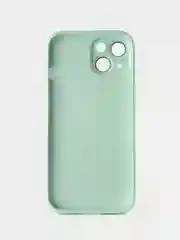 Бирюзовый чехол на айфон 15, 15 pro, 15 pro max c дополнительной защитой камеры