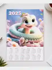 Календарь настенный Змея (2 ШТУКИ В  УПАКОВКЕ)  "Символ года -2025 год, А4
