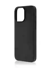 Черный люксовый чехол для iPhone 16 Pro Max алькантара ROSCO, замшевый, силиконовая окантовка