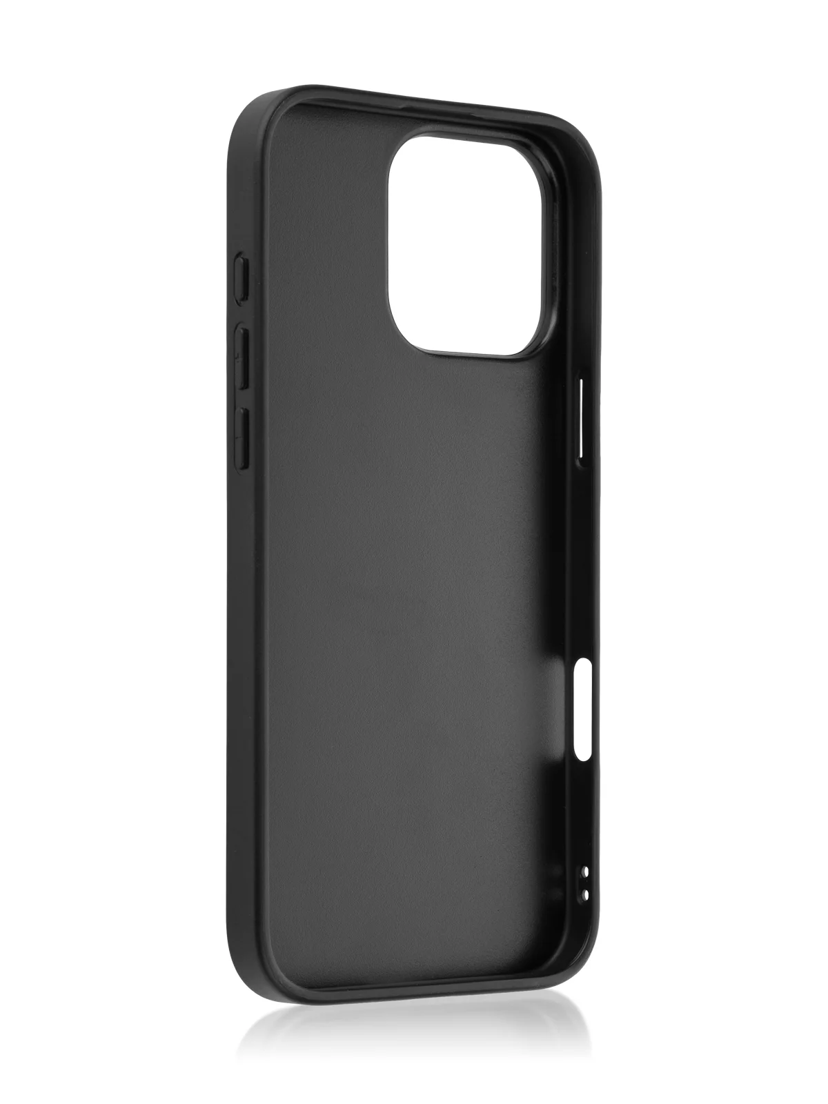 Черный люксовый чехол для iPhone 16 Pro Max алькантара ROSCO, замшевый, силиконовая окантовка