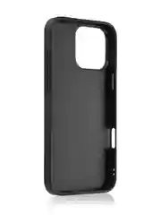 Черный люксовый чехол для iPhone 16 Pro Max алькантара ROSCO, замшевый, силиконовая окантовка