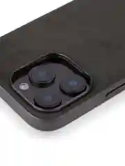 Черный люксовый чехол для iPhone 16 Pro Max алькантара ROSCO, замшевый, силиконовая окантовка