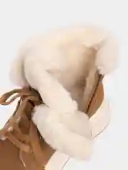 Коричневый угги женские, с мехом