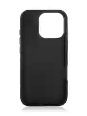 Черный люксовый чехол для Apple iPhone 16 Pro алькантара Rosco замшевый с силиконовой окантовкой