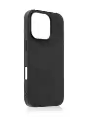Черный люксовый чехол для Apple iPhone 16 Pro алькантара Rosco замшевый с силиконовой окантовкой