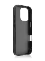 Черный люксовый чехол для Apple iPhone 16 Pro алькантара Rosco замшевый с силиконовой окантовкой