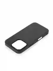 Черный люксовый чехол для Apple iPhone 16 Pro алькантара Rosco замшевый с силиконовой окантовкой