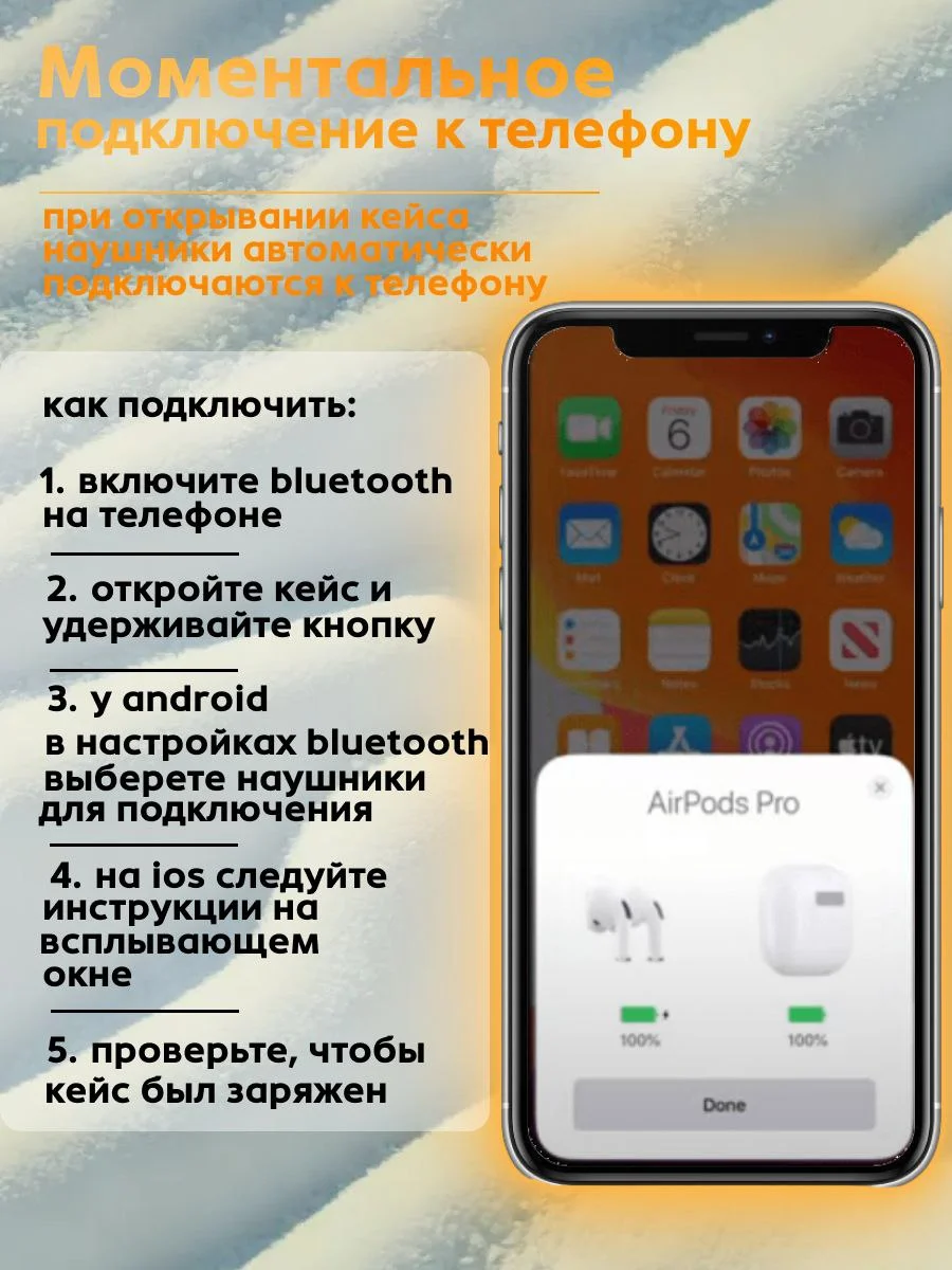 Наушники A.Pods Pro2 с активным шумоподавлением беспроводные