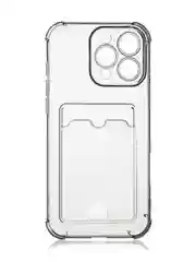 Серый чехол для Apple iPhone 16 Pro Max противоударный ROSCO силиконовый с карманом для карт